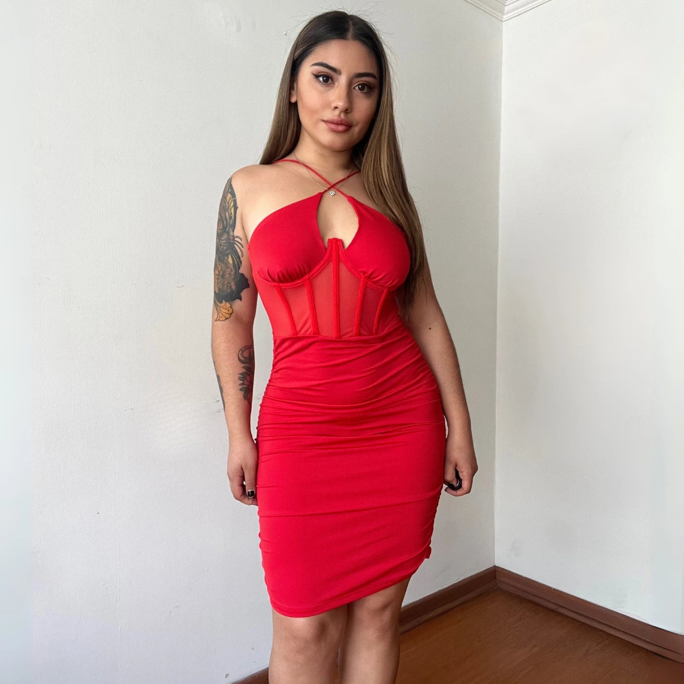 VESTIDO CORSET ROJO