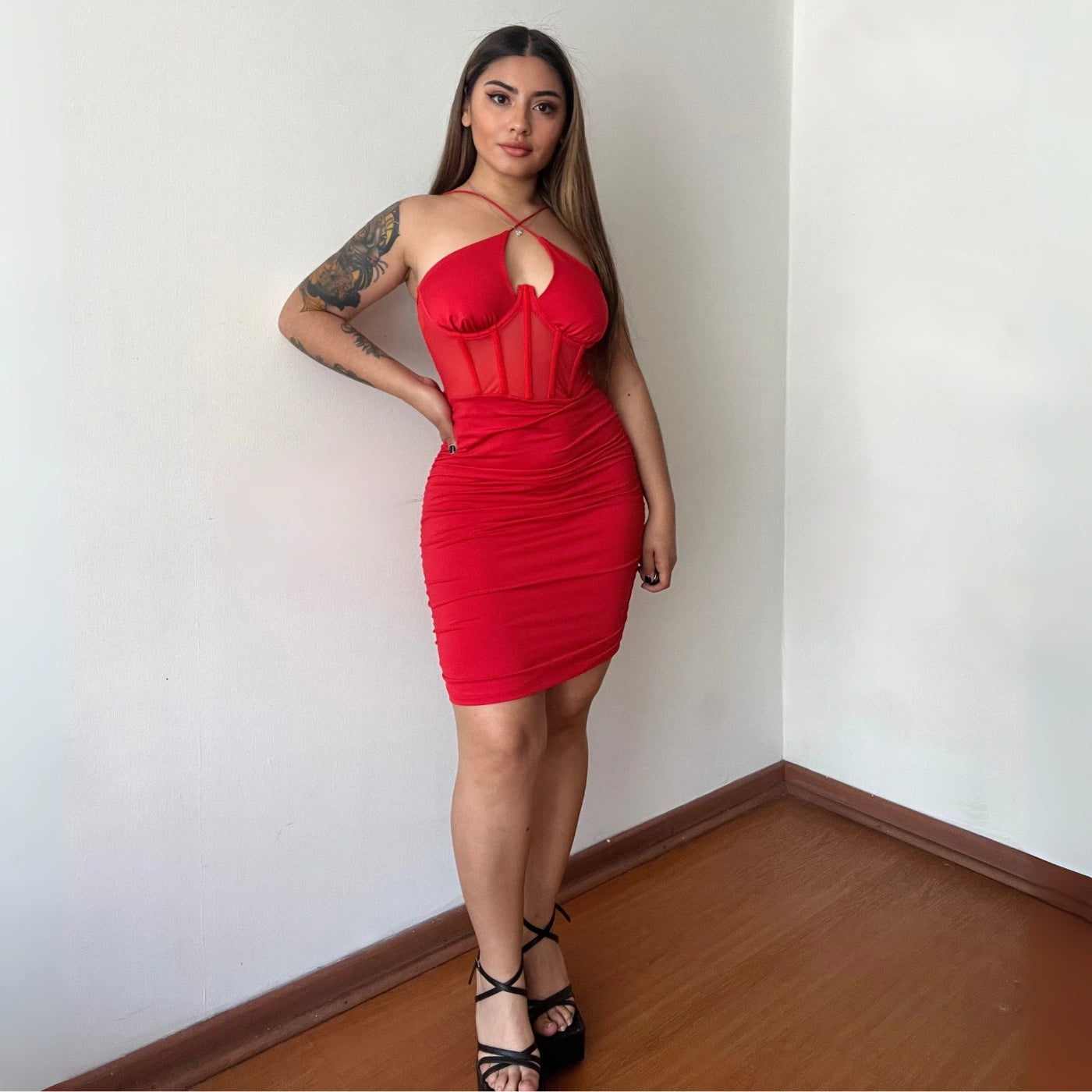 VESTIDO CORSET ROJO
